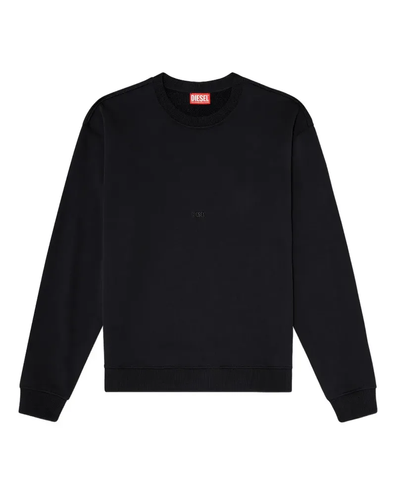 Diesel S-NORM-AA5 Sweatshirt mit Logo - Schwarz Schwarz