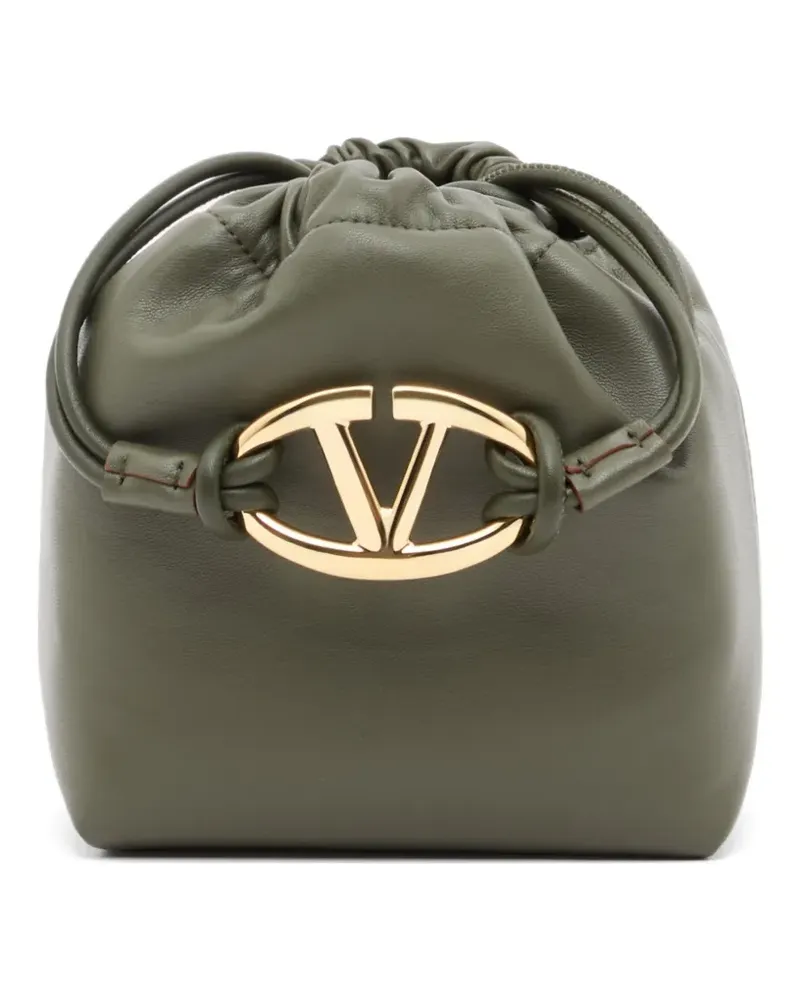 Valentino Garavani Mini VLogo Pouf Clutch aus Nappaleder - Grün Grün