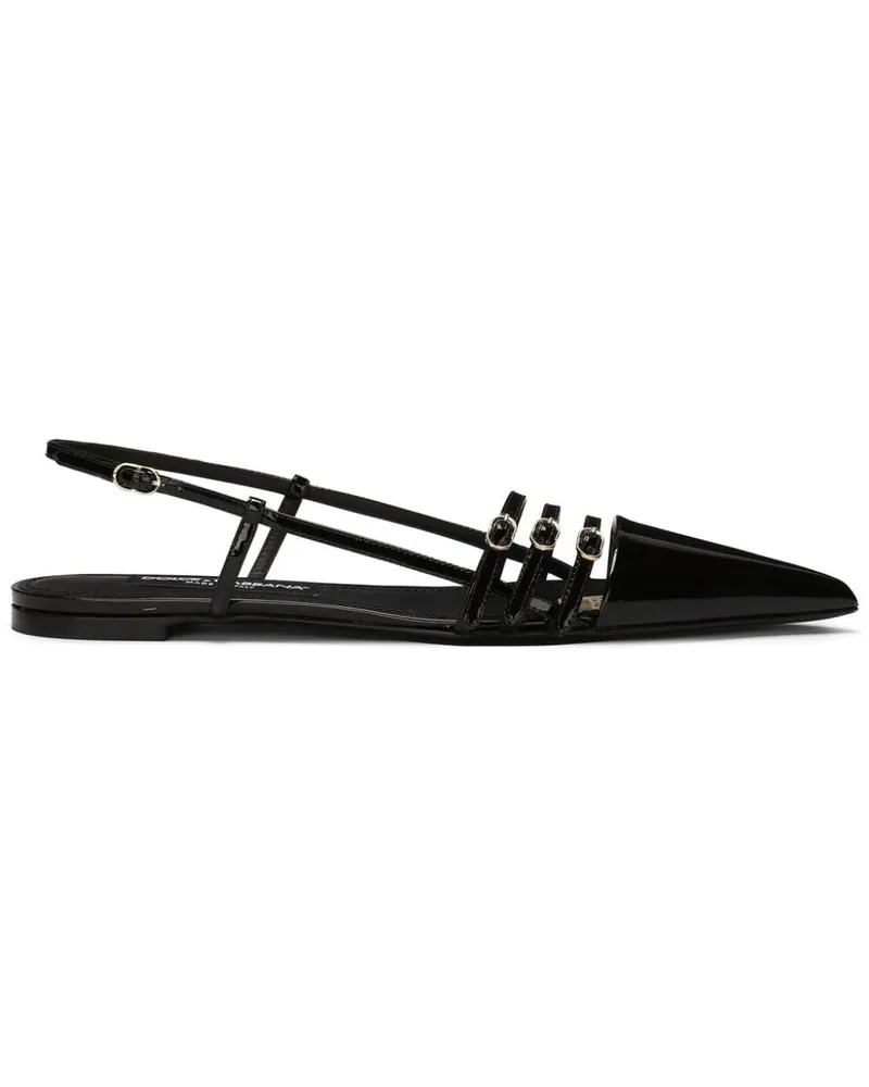 Dolce & Gabbana Ballerinas aus Lackleder - Schwarz Schwarz