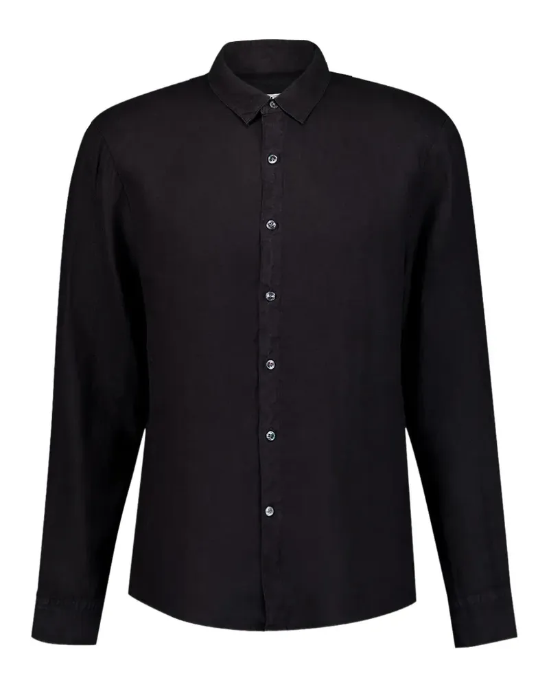 James Perse long-sleeved linen shirt - Schwarz Schwarz
