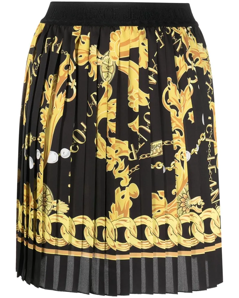 Versace Jeans Minirock mit Logo - Schwarz Schwarz