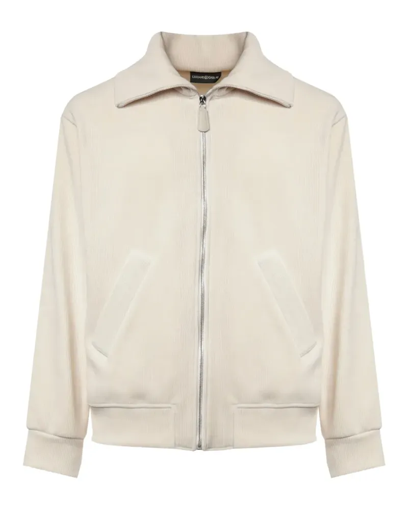 Giuliano Galiano Cardigan aus Cord mit Reißverschluss - Weiß Weiß