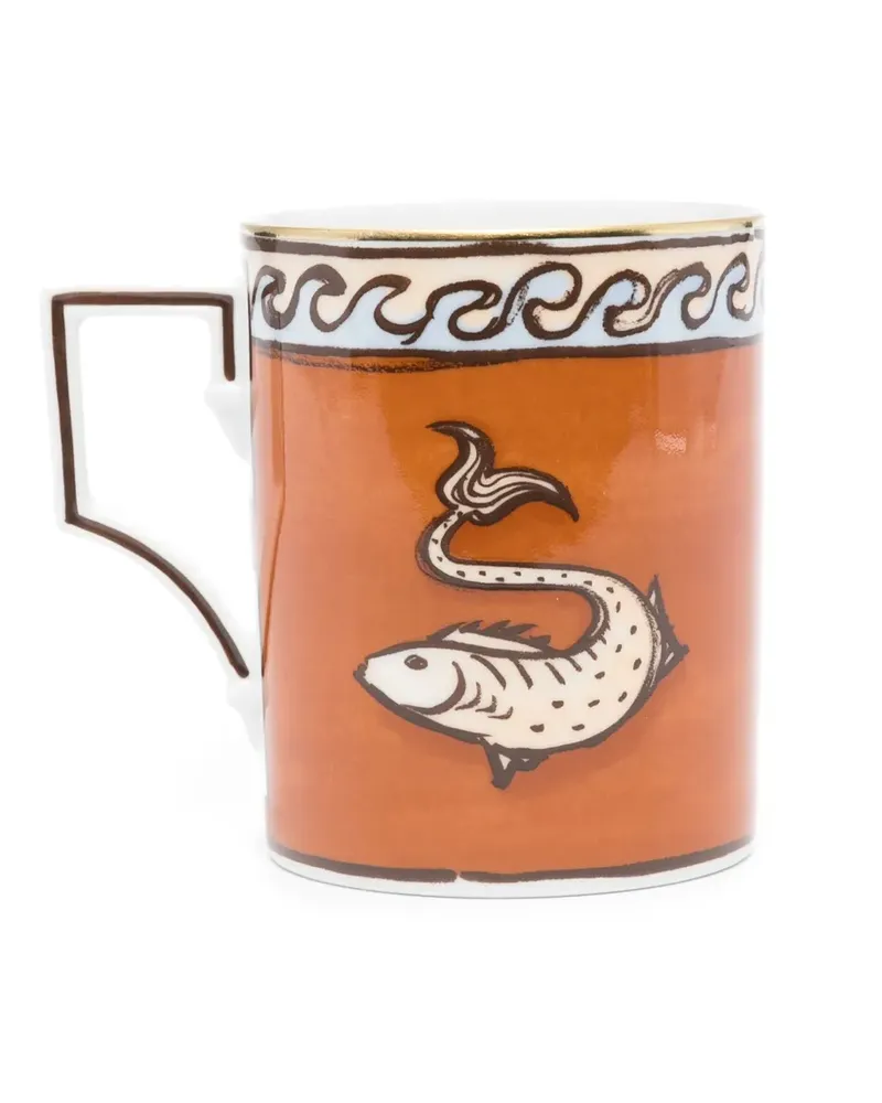 Ginori 1735 Il Viaggio di Nettuno Tasse aus Porzellan - Braun Braun