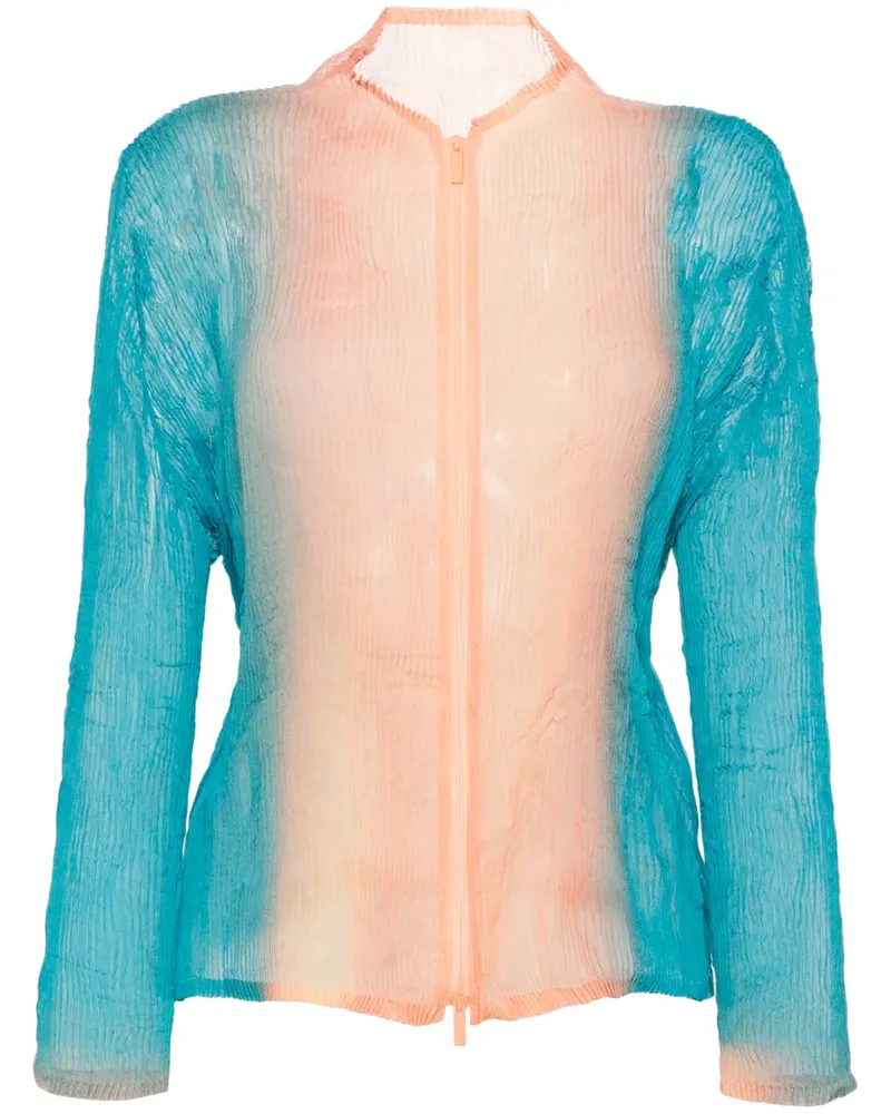 Issey Miyake Oberteil mit Farbverlauf - Blau Blau
