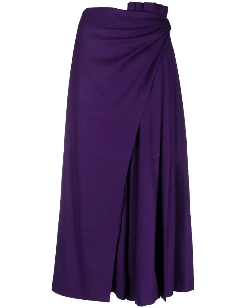 Alberta Ferretti Drapierter Midirock - Violett Violett