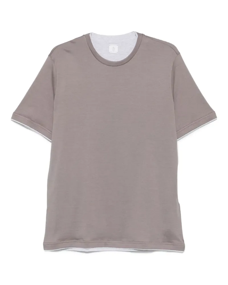 Eleventy T-Shirt im Layering-Look - Grau Grau