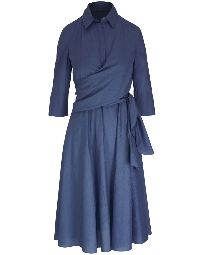 Akris Midikleid mit langen Ärmeln Blau