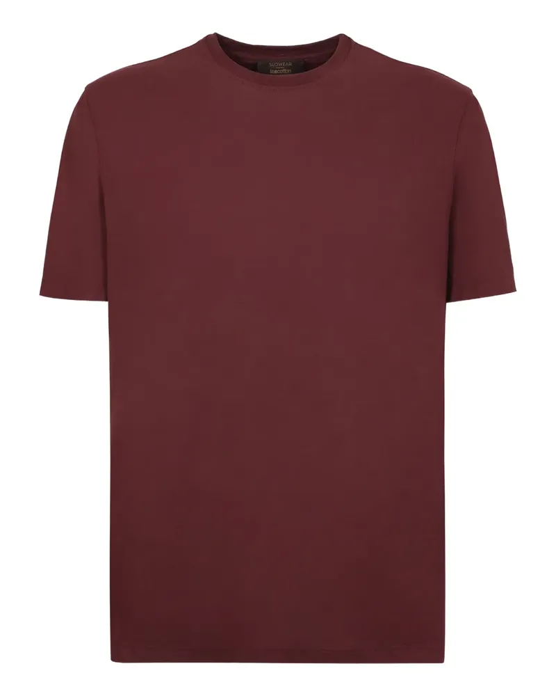Slowear T-Shirt mit geripptem Ausschnitt - Violett Violett