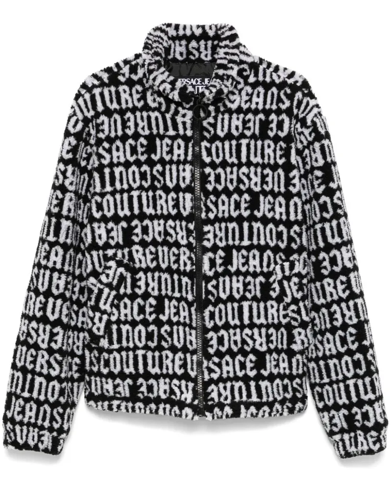 Versace Jeans Logomania Teddy-Jacke - Schwarz Schwarz