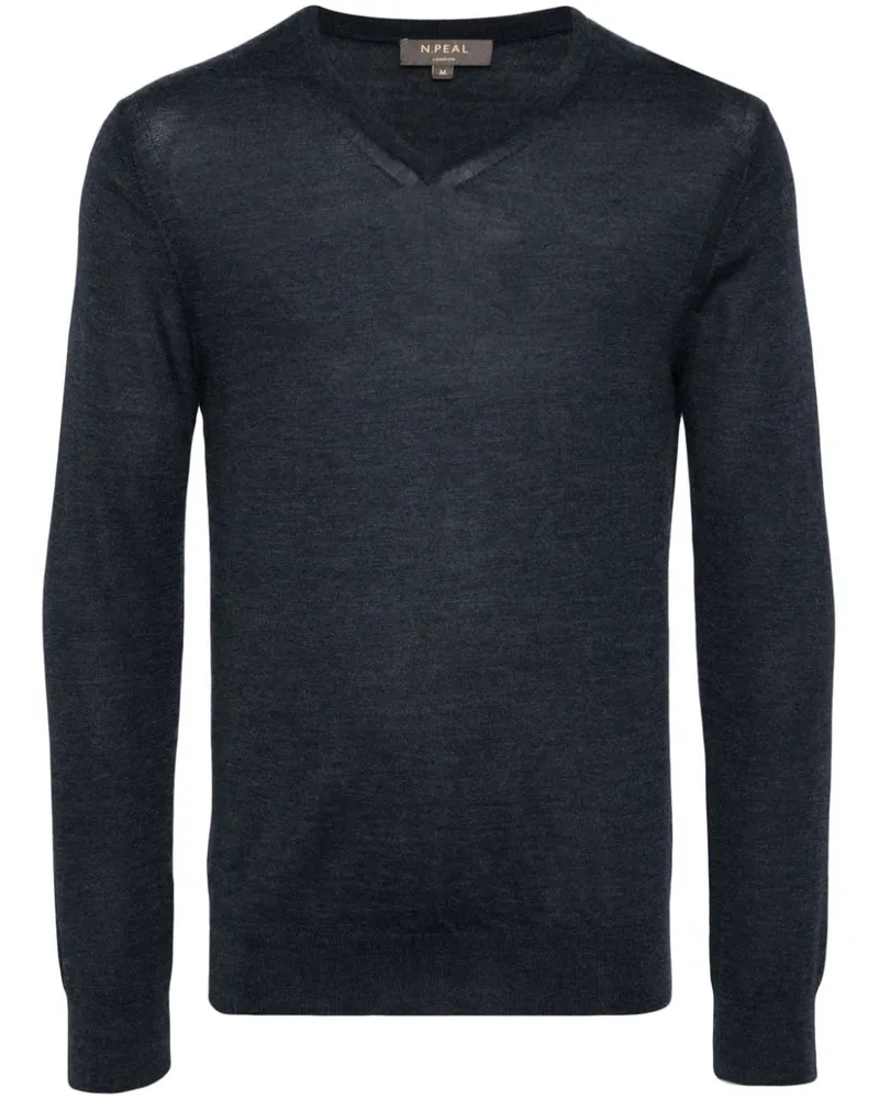 N.Peal Fein gestrickter Conduit Pullover - Blau Blau