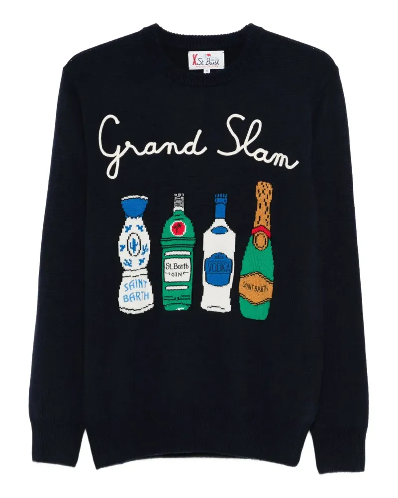 MC2 Saint Barth Grand Slam Intarsien-Pullover - Blau Blau