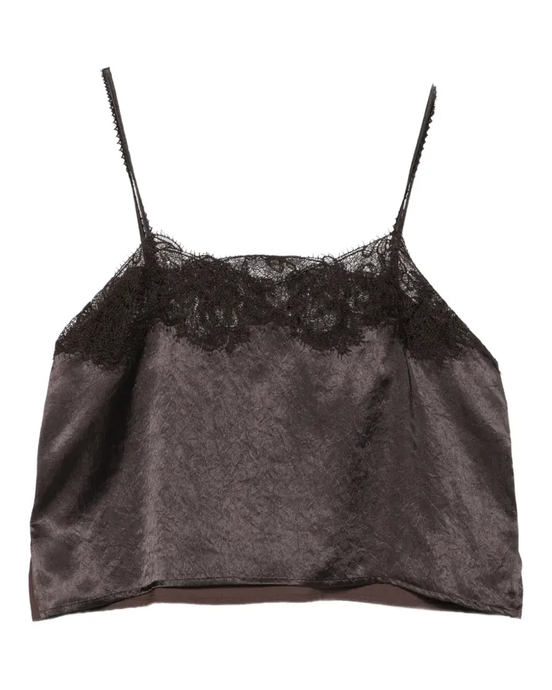 ALYSI lace-trim camisole top - Braun Braun