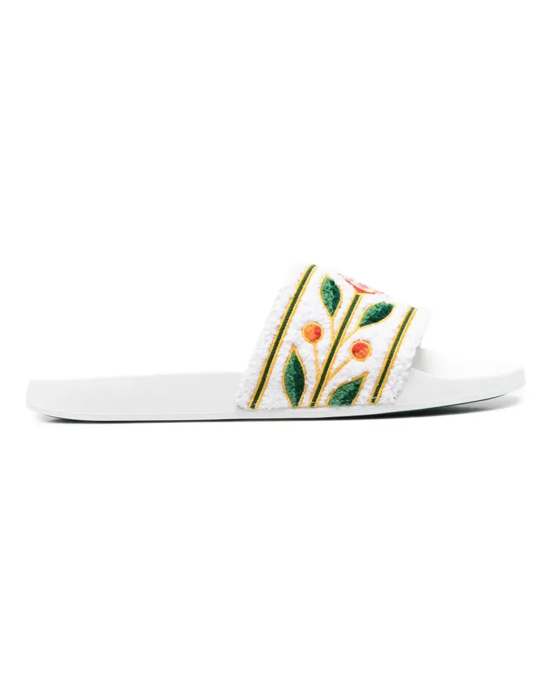 Casablanca Paris logo-embroidered sandals - Weiß Weiß