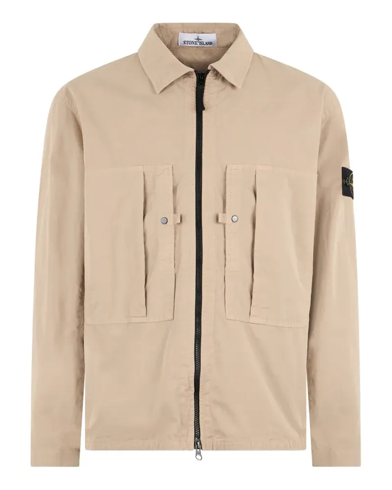 Stone Island Jacke mit aufgesetzten Taschen - Nude Nude