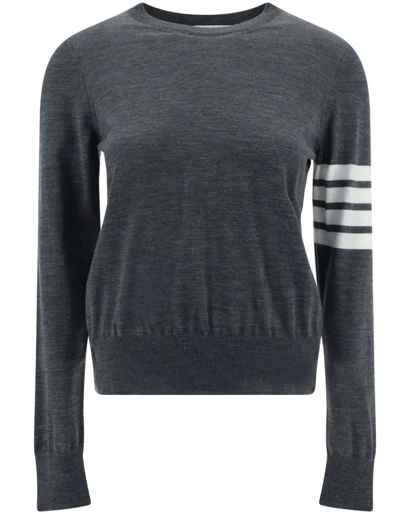 Thom Browne Gestreifter Pullover - Grau Grau