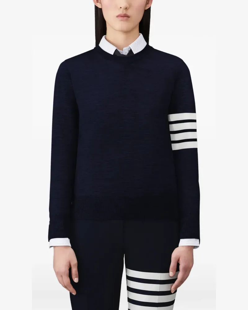 Thom Browne Gestreifter Pullover - Grau Grau