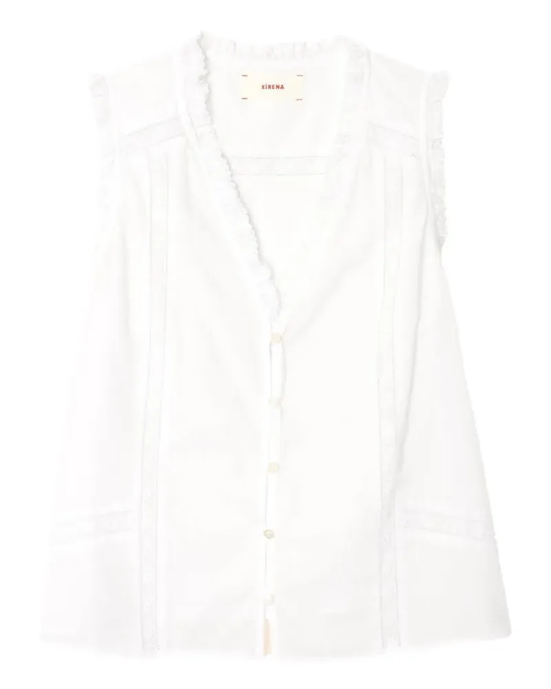 Xírena Top mit Volants - Weiß Weiß