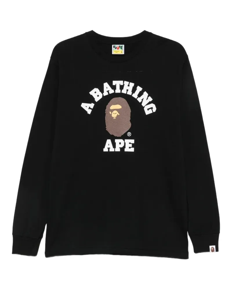 BAPE College Ape Head T-Shirt - Schwarz Schwarz