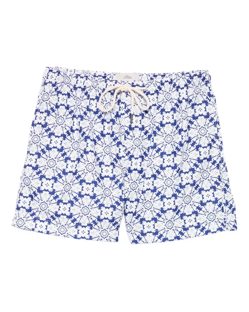 PENINSULA Gemusterte Badeshorts mit Kordelzug - Blau Blau