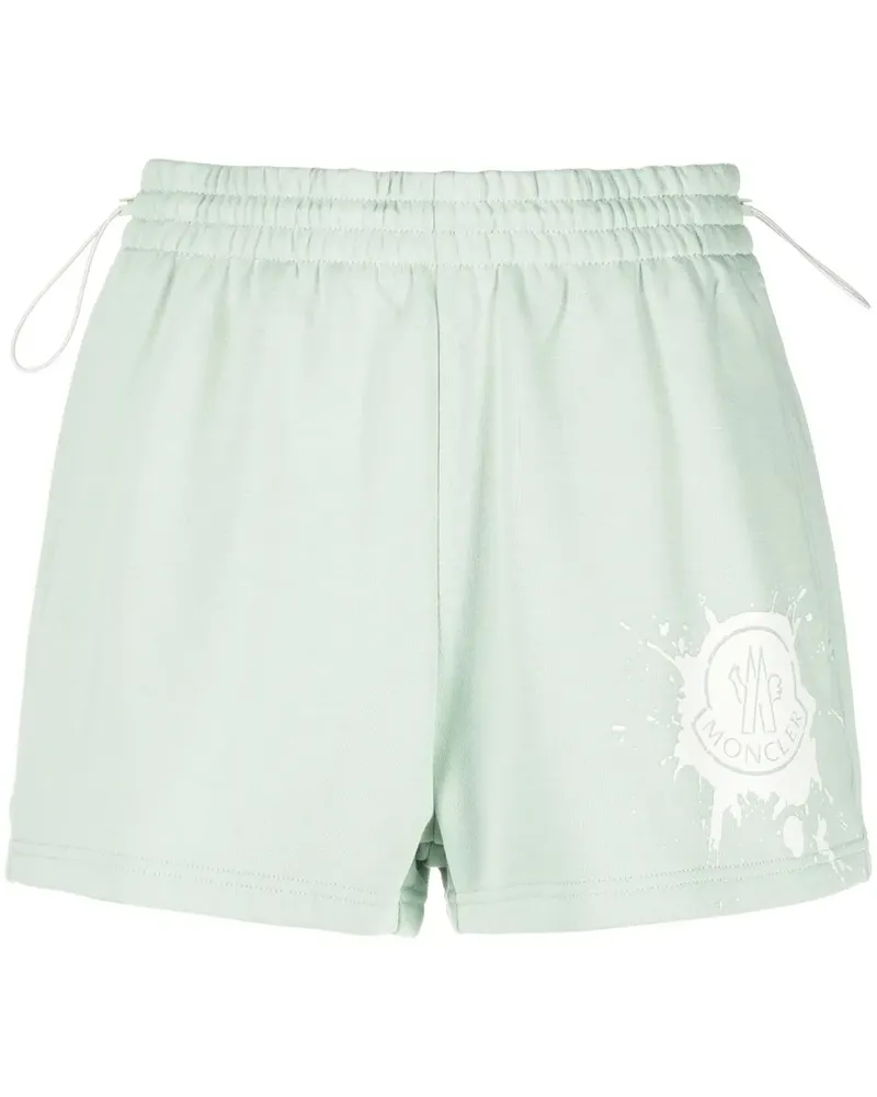 Moncler Badeshorts mit Logo-Print - Grün Grün