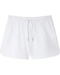 Stella McCartney S-Wave Jersey-Shorts mit Kordelzug Weiß