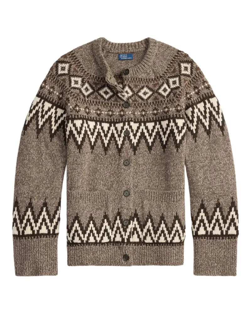 Ralph Lauren Cardigan mit Fairisle-Muster - Braun Braun