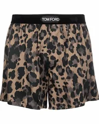 Tom Ford Boxershorts mit Leoparden-Print Nude