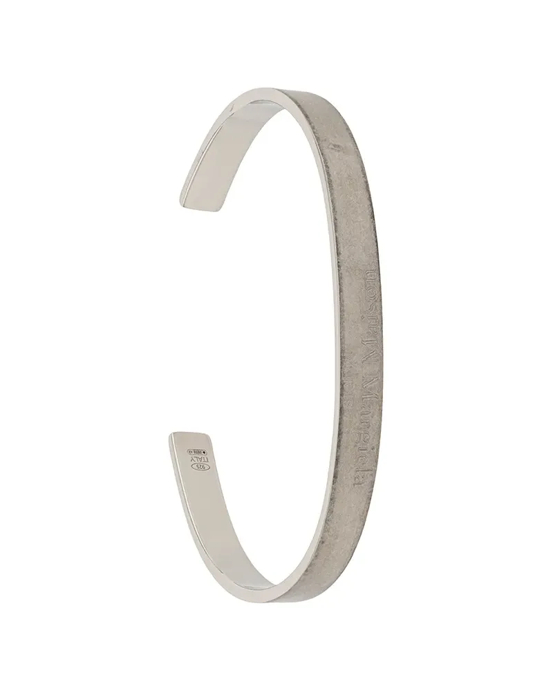 Maison Margiela Armspange mit Logo-Gravur Silber