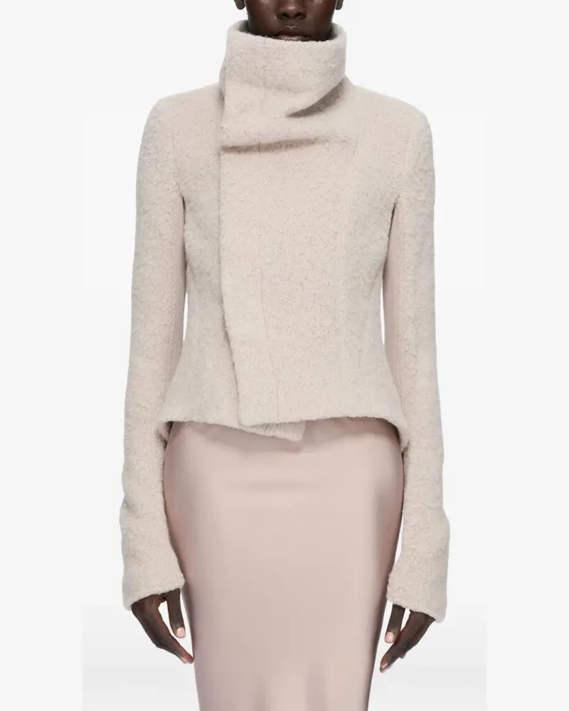 Rick Owens Asymmetrische Naska Jacke - Nude Nude