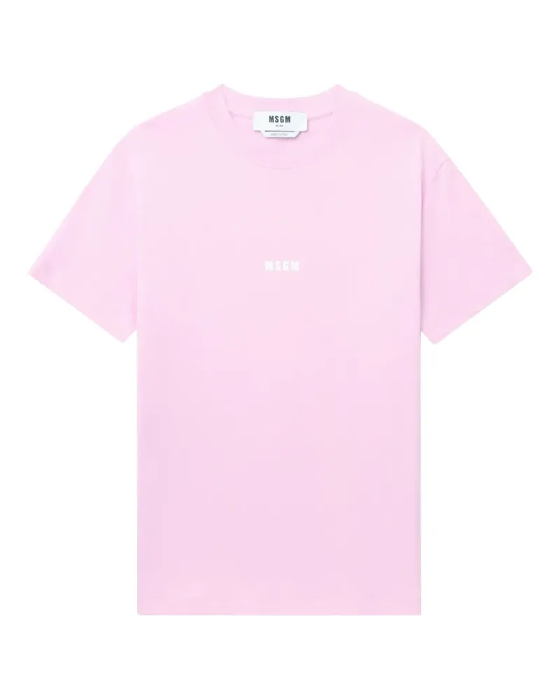 MSGM T-Shirt mit Logo-Print - Rosa Rosa