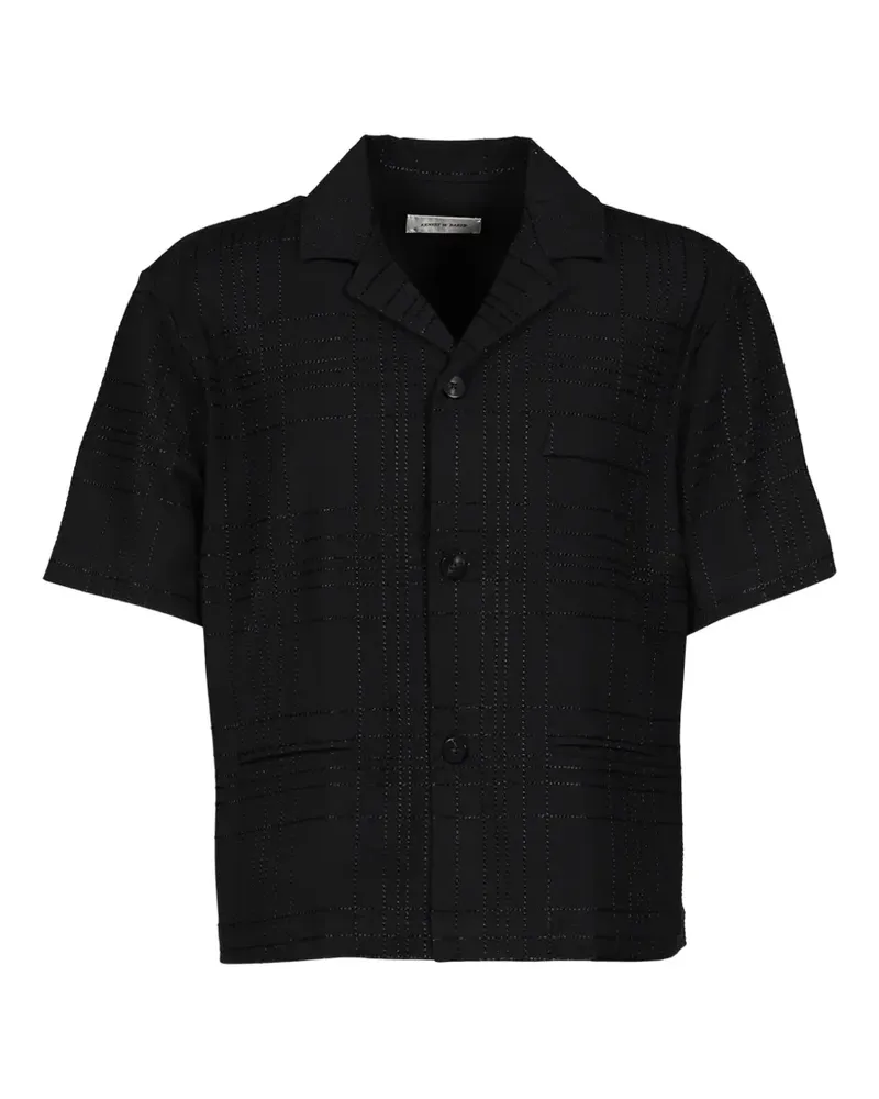 Ernest W. Baker embroidered check-print shirt - Schwarz Schwarz