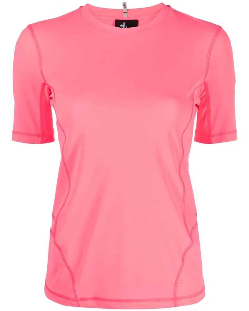 Moncler T-Shirt mit Logo - Rosa Rosa