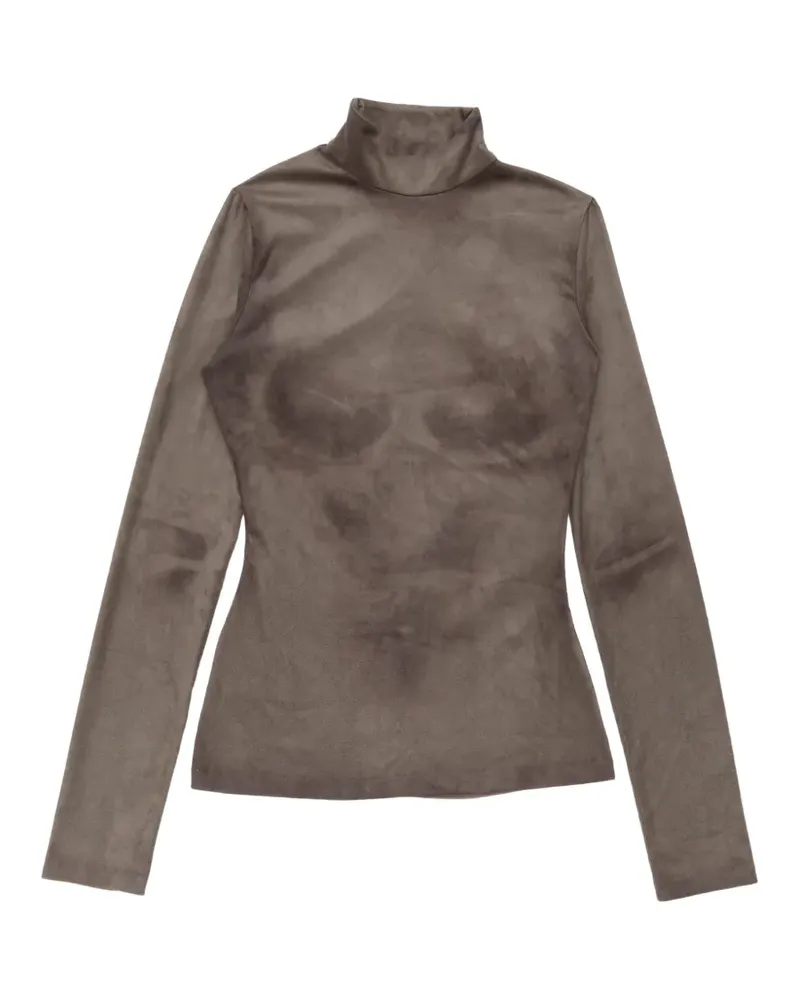 Acne Studios trompe l'oeil high-neck top - Braun Braun
