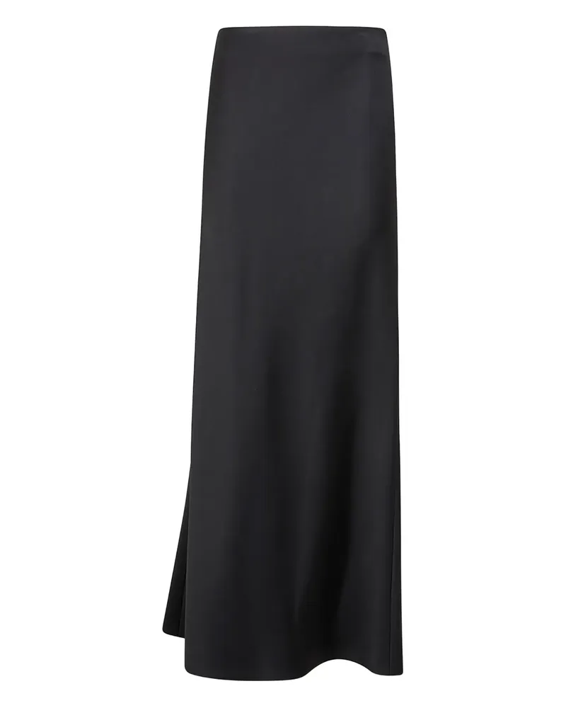 Carven Asymmetrischer Satinrock - Schwarz Schwarz