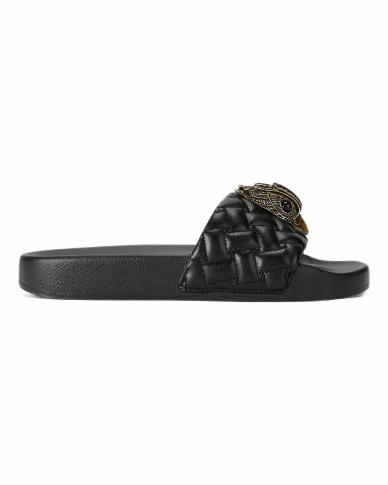 Kurt Geiger Große Meena Pantoletten mit Adler - Schwarz Schwarz