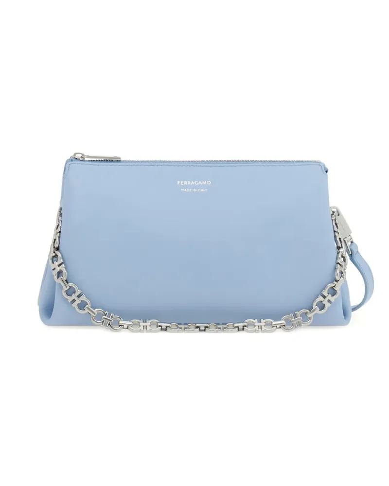 Ferragamo Mini Clutch mit Kettenriemen - Blau Blau