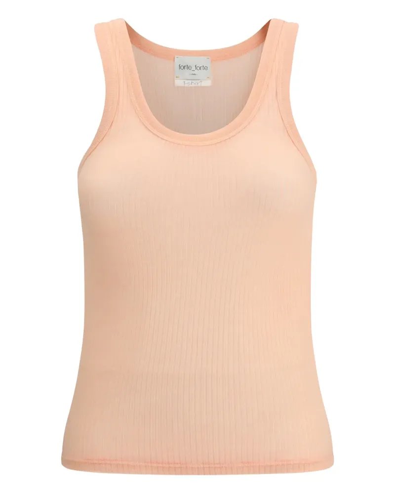 forte_forte ribbed tank top - Nude Nude