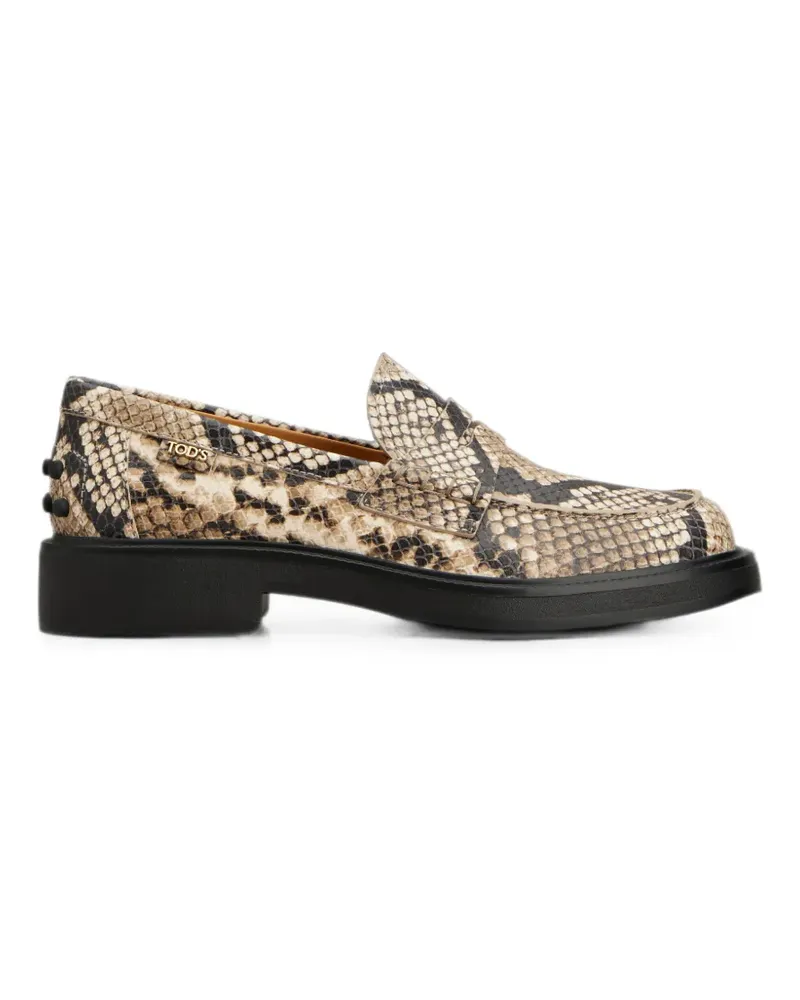 TOD'S Loafer mit Schlangen-Effekt - Nude Nude