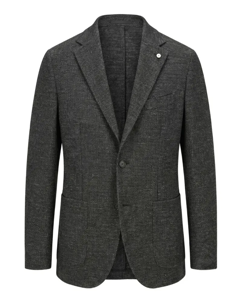 Luigi Bianchi Mantova Sakko mit fallendem Revers - Grau Grau