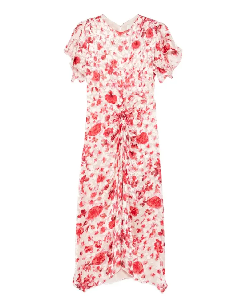 Isabel Marant Asymmetrisches Herva Midikleid mit Blumenprint - Nude Nude