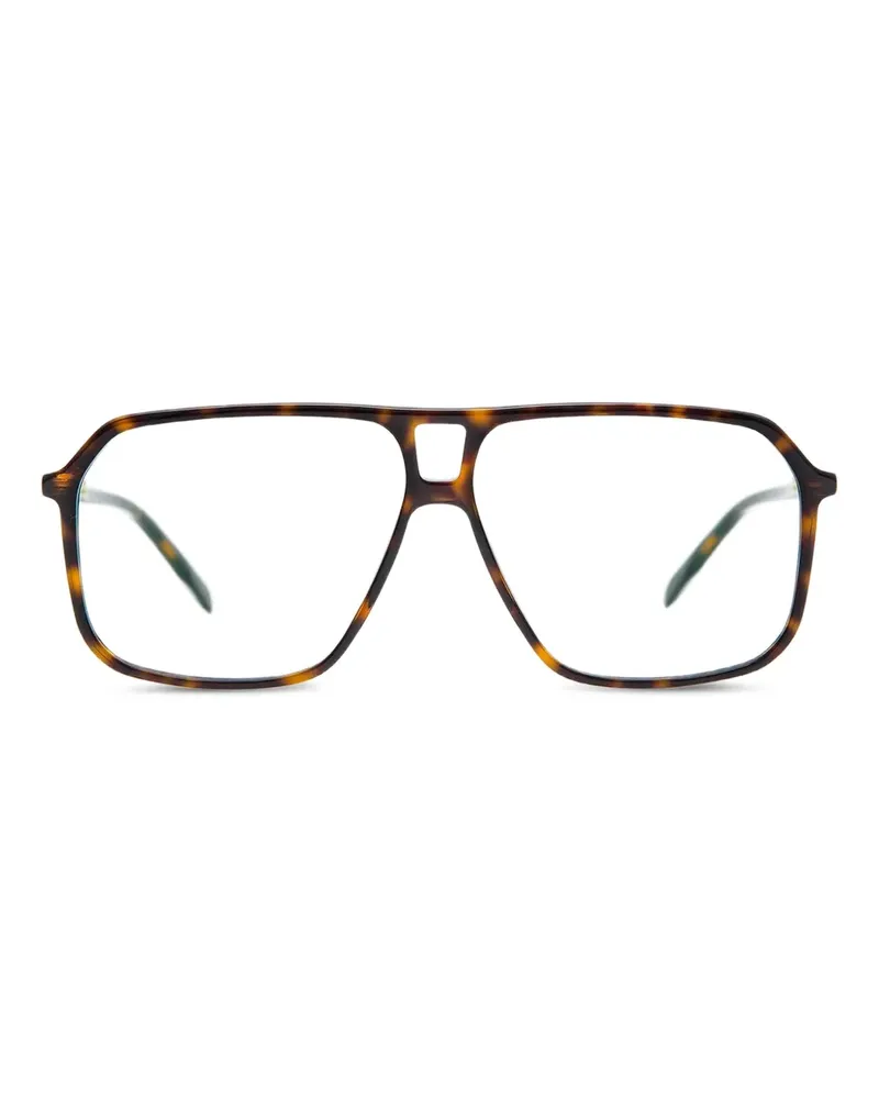 GIGI STUDIOS Isel Brille mit geometrischem Gestell - Braun Braun