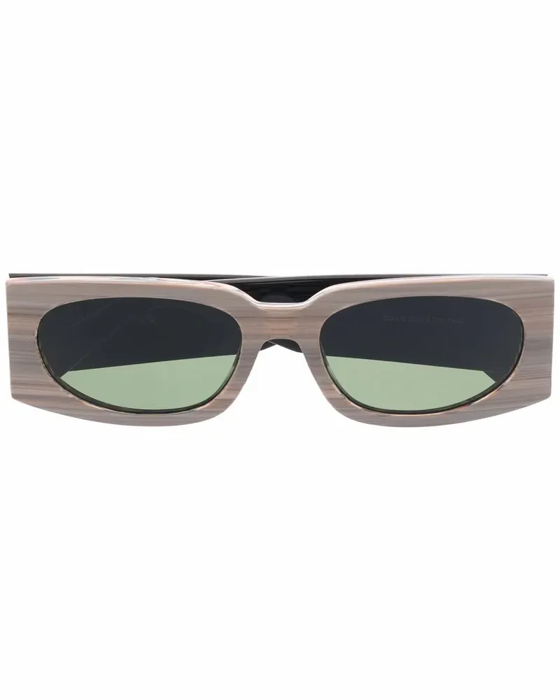 GCDS Sonnenbrille mit eckigem Gestell - Braun Braun