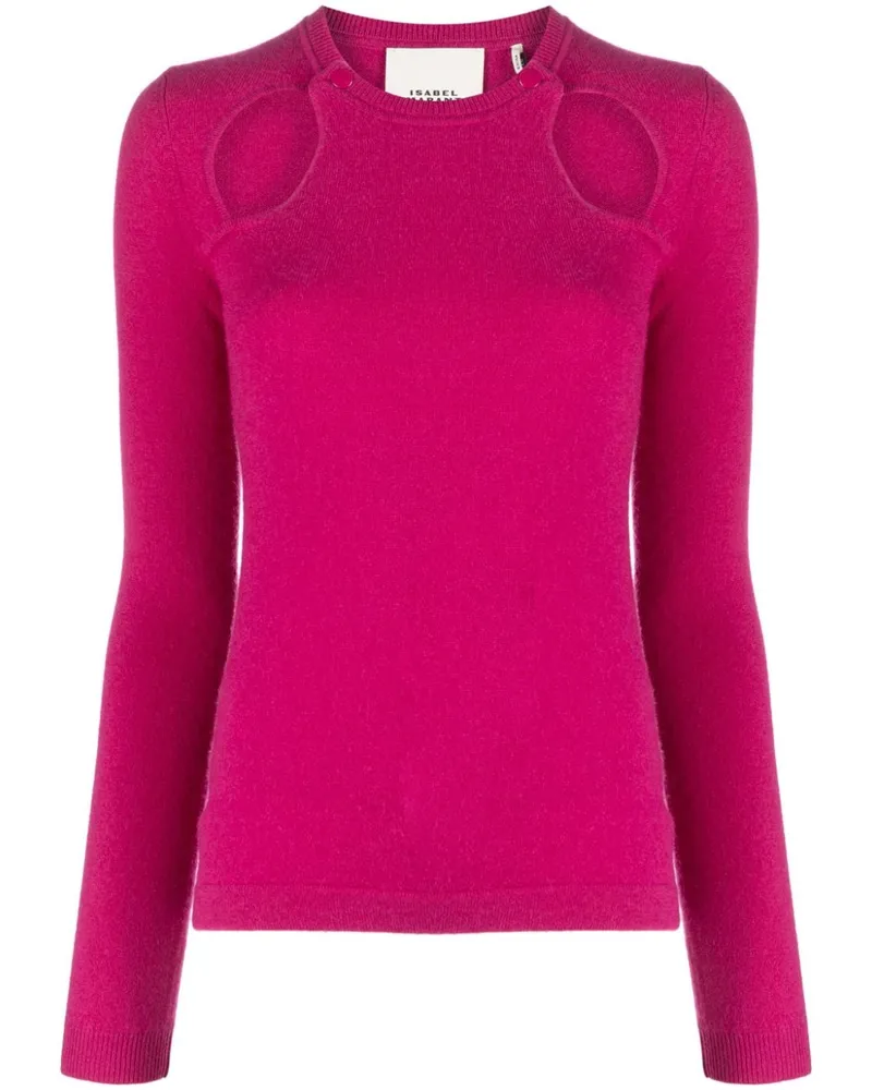 Isabel Marant Velen Oberteil aus Kaschmir mit Cut-Out - Rosa Rosa