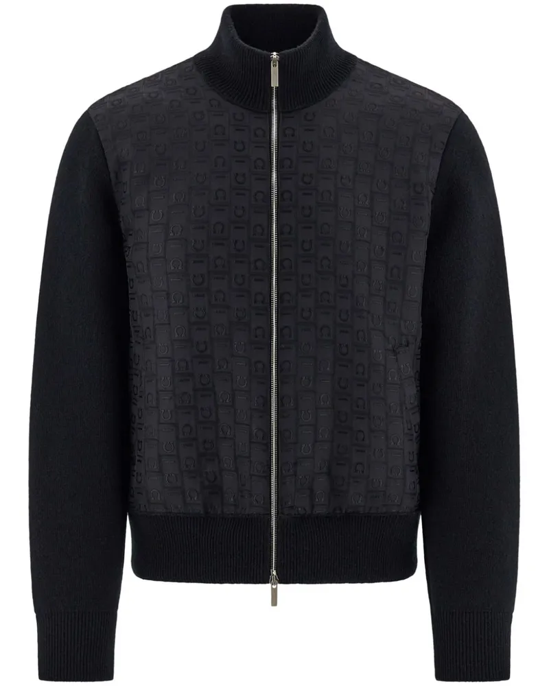 Ferragamo Gestrickte Bomberjacke - Schwarz Schwarz