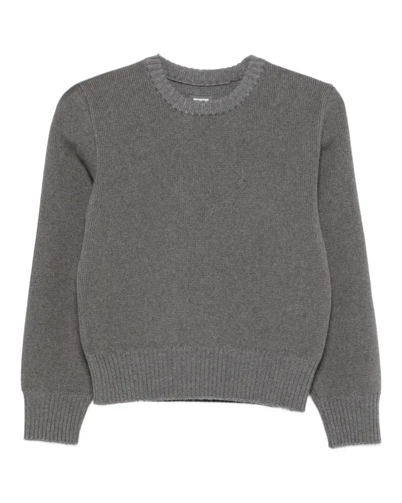 Totême Gestrickter Cropped-Pullover - Grau Grau