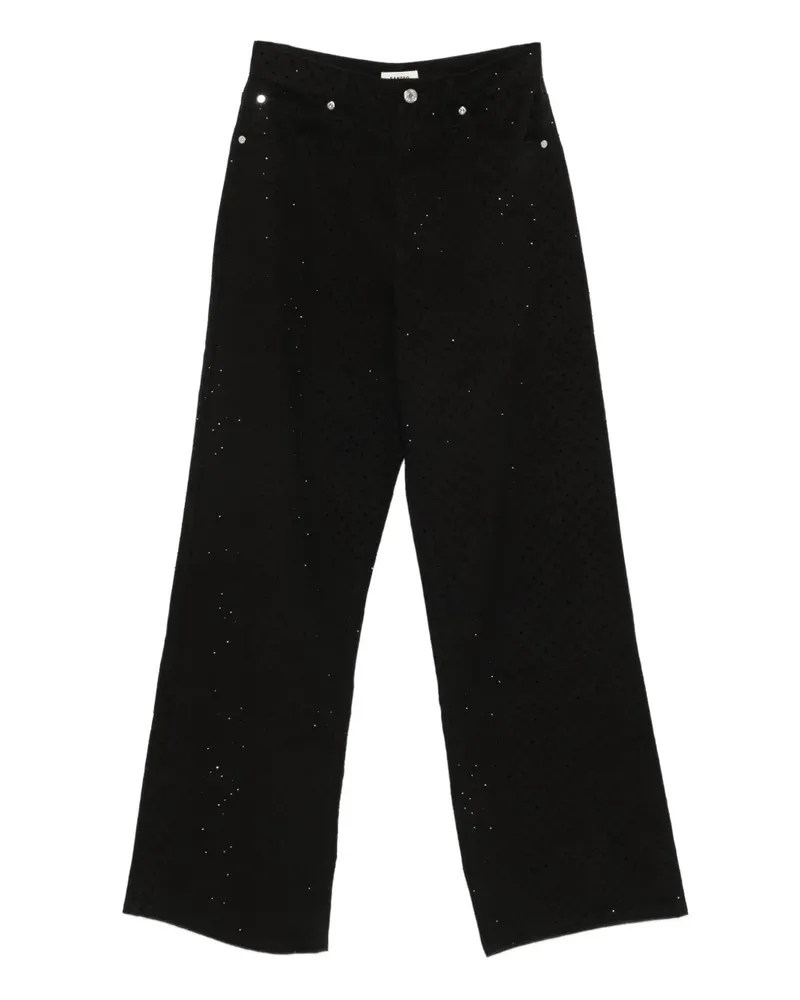Sandro Gerade Jeans mit Verzierung - Schwarz Schwarz