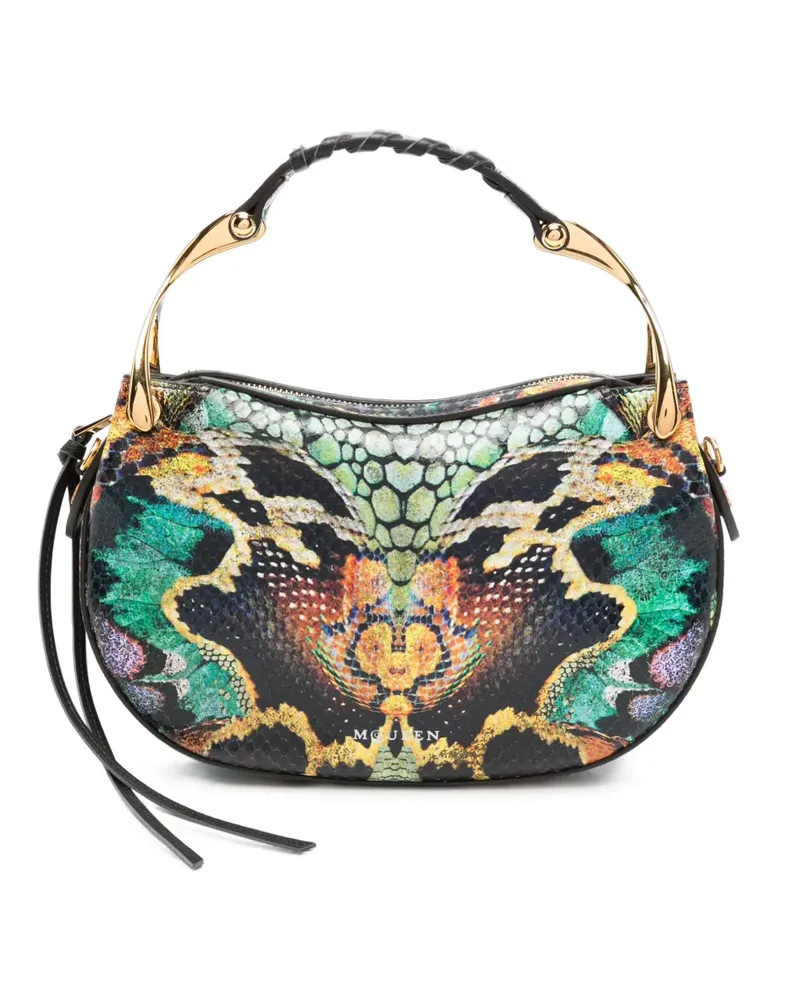 Alexander McQueen Wishbone Tote Bag mit Print - Schwarz Schwarz