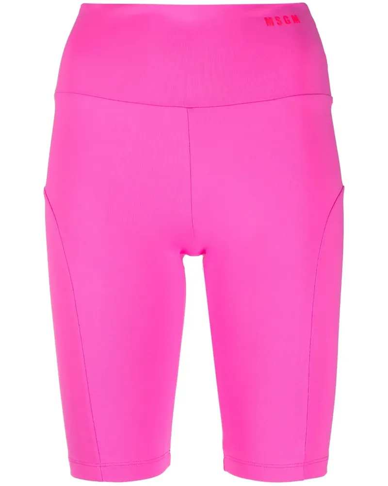 MSGM Shorts mit hohem Bund - Rosa Rosa