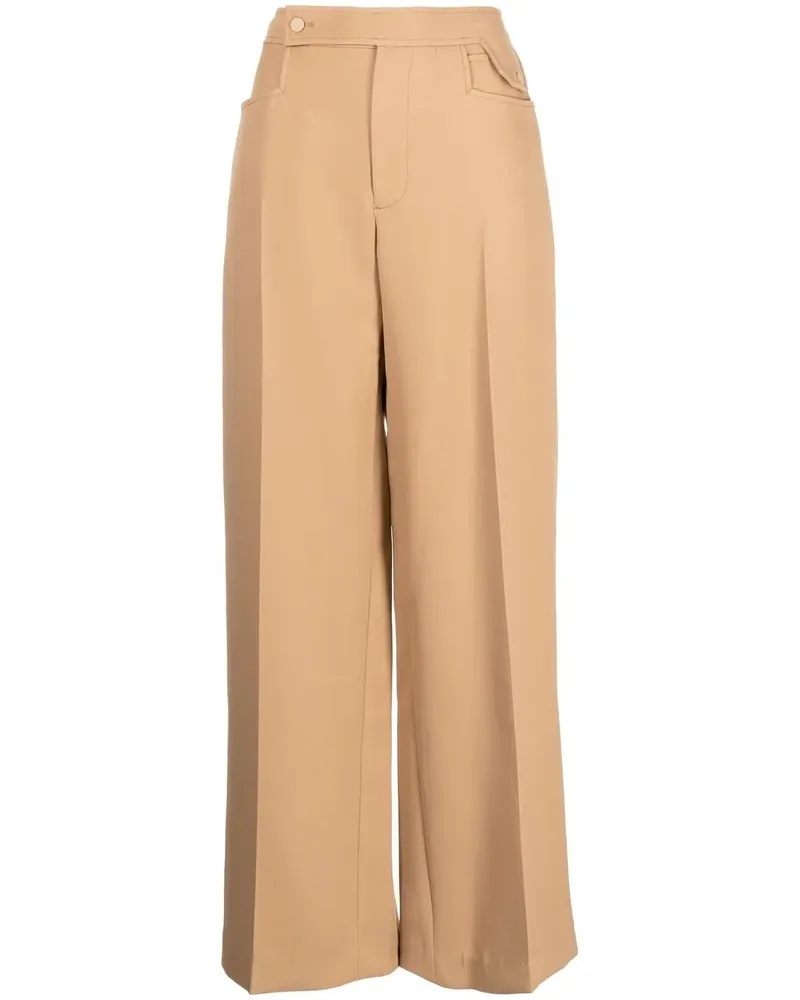 LOW CLASSIC Gerade Hose mit Bügelfalten - Braun Braun