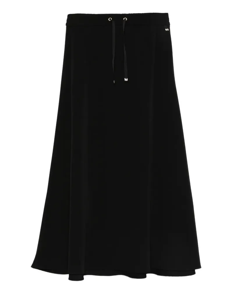 Herno drawstring flared midi skirt - Schwarz Schwarz